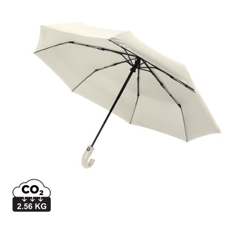 Werbeartikel KENTO URBAN 21'' AWARE™ 190T RPET autom. open/close Schirm – beige – mit Logo bedruckt