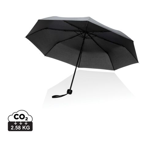 Werbeartikel 20.5" Impact AWARE™ RPET 190T Mini-Schirm – schwarz – mit Logo bedruckt