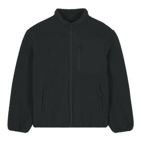 POD Stanley&amp;Stella - Brooker Unisex-Sherpa-Jacke schwarz | XL | Nicht verfügbar | DTF Linke Brust | Nicht verfügbar