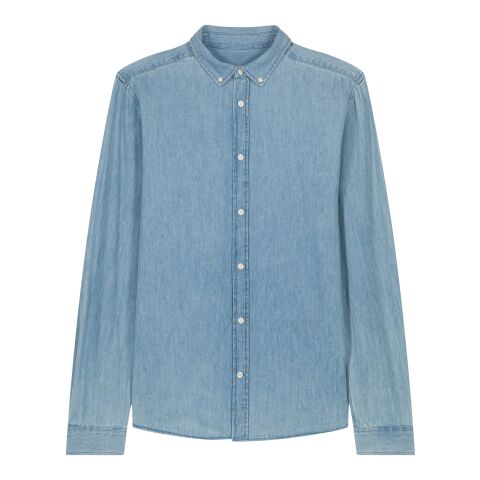 POD Stanley&amp;Stella - Stanley Denim Shirt hellblau | S | DTF Linke Brust