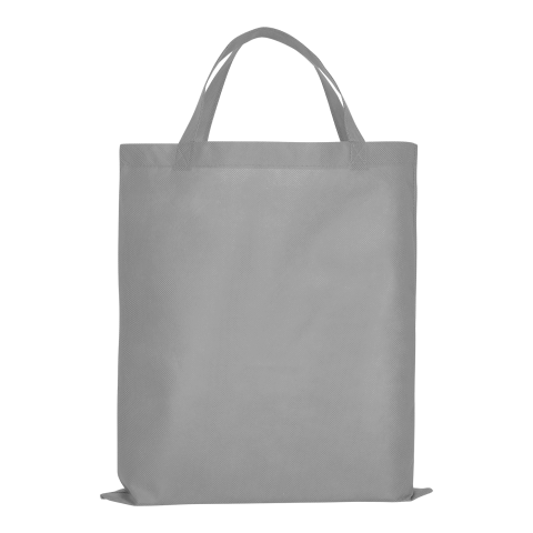 Werbeartikel TEXXILLA PP-Tasche CLASSIC mit zwei kurzen Henkeln – grau – mit Logo bedruckt