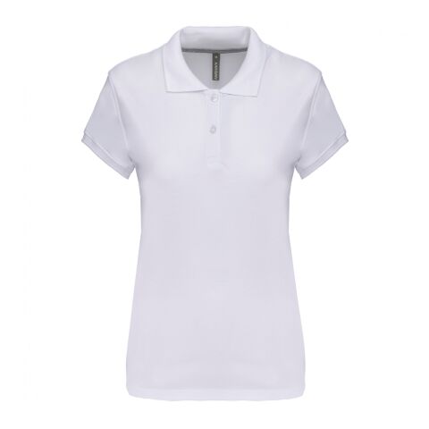 Damen Piqué Cotton Polo weiß | 3XL