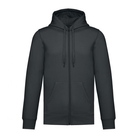 Recycled Vegan Unisex Zip-Hoodie anthrazit | 3XL | ohne Werbeanbringung