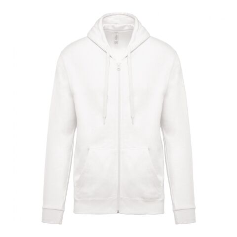 Unisex Zip-Hoodie weiß | 3XL | ohne Werbeanbringung