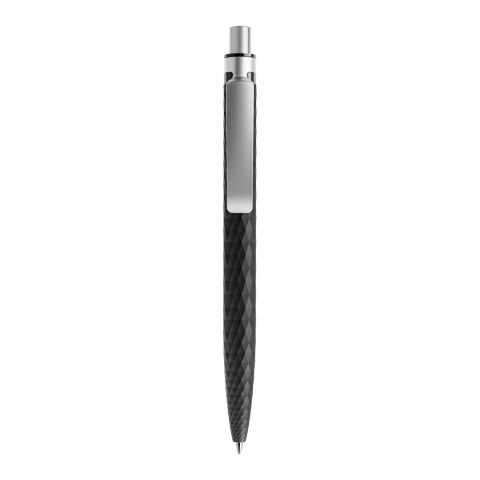 Prodir QS01 Druckkugelschreiber 3D Oberfläche und Metallclip schwarz | ohne Werbeanbringung | 02 White | Nicht verfügbar | Matt Kunststoff | Schwarz