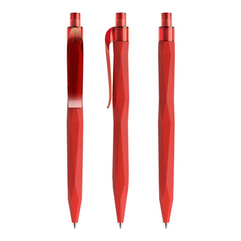 Werbeartikel Prodir QS20 Druckkugelschreiber Soft Touch – rot – mit Logo bedruckt