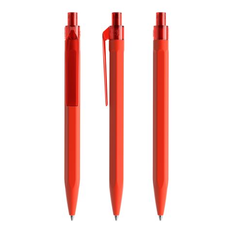 Werbeartikel Prodir QS50 Druckkugelschreiber Soft Touch – rot – mit Logo bedruckt