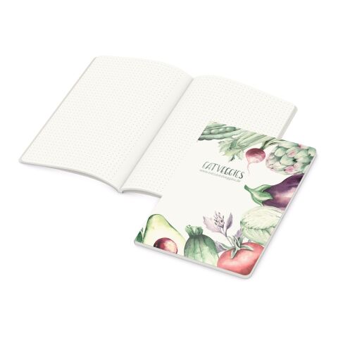 Notizbuch Copy-Book RECYCLING Naturkarton-Softcover individuell bedruckt DIN A5 | ohne Werbeanbringung | Punktraster