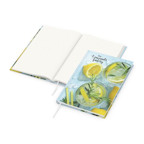 Nachhaltiger Werbeartikel Notizbuch Note-Book RECYCLING Ecken spitz Papier-Hardcover individuell bedruckt – mit Logo bedruckt