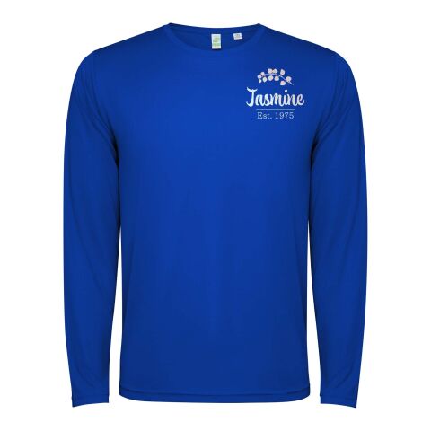 48h Express-Druck Werbeartikel Estoril Langarm-Shirt Unisex – royalblau – S – mit Logo bedruckt