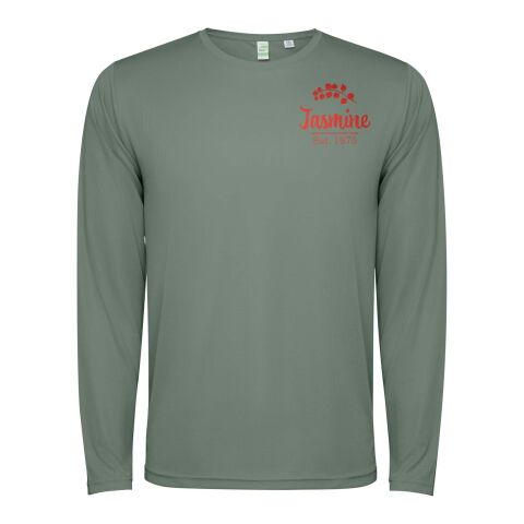 48h Express-Druck Werbeartikel Estoril Langarm-Shirt Unisex – Laurel green – XL – mit Logo bedruckt