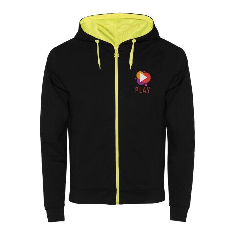Fuji Kaputzensweatjacke Unisex Standard | schwarz-Fluor Yellow | M | ohne Werbeanbringung | Nicht verfügbar | Nicht verfügbar | Nicht verfügbar