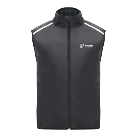 48h Express-Druck Werbeartikel Jannu leichte Laufweste Unisex – schwarz – XL – mit Logo bedruckt