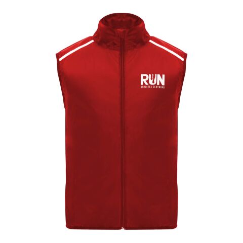 48h Express-Druck Werbeartikel Jannu leichte Laufweste Unisex – rot – XS – mit Logo bedruckt