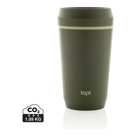 Topl-Becher aus rec. Kunststoff mit 360-Grad-Deckel 354ml