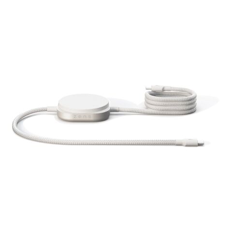 Werbeartikel Zens Ladekabel USB C-C Pro 2 – weiss – mit Logo bedruckt