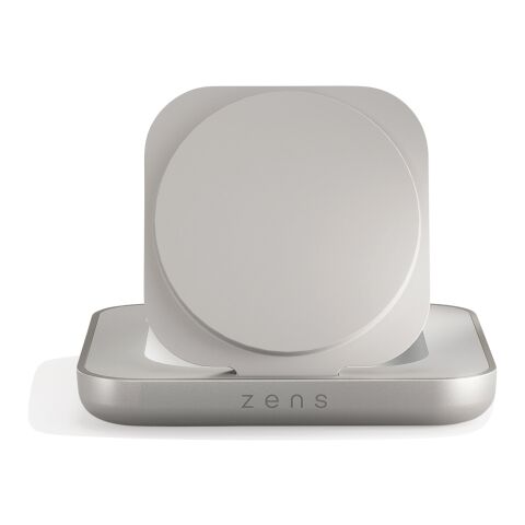 Werbeartikel Zens Magnetic Nightstand Charger – weiss – mit Logo bedruckt