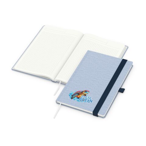 Notizbuch Ocean-Book Recycling-Inhaltspapier rPET-Hardcover farbig A5 blau | Winkelkaro