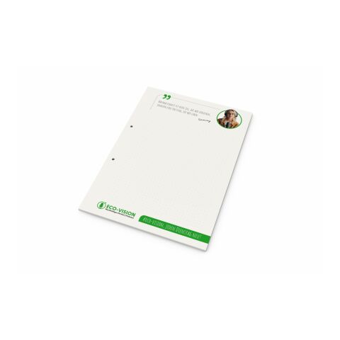 Nachhaltiger Werbeartikel Schreibblock RECYCLING Seiten individuell gestaltbar – DIN A4 – mit Logo bedruckt