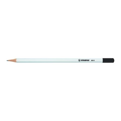 STABILO Grafitstift 6-kant weiß mit Tauchkappe weiß | Nicht verfügbar | ohne Werbeanbringung | ohne Werbeanbringung