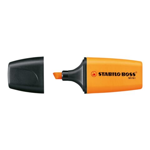 Werbeartikel STABILO BOSS MINI Leuchtmarkierer – orange – mit Logo bedruckt