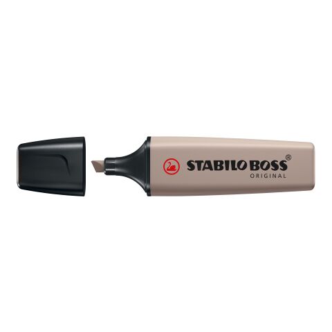 Werbeartikel STABILO BOSS ORIGINAL NatureCOLORS Leuchtmarkierer – hellgrau – mit Logo bedruckt