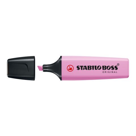 Werbeartikel STABILO BOSS ORIGINAL Pastel Leuchtmarkierer – pink – mit Logo bedruckt
