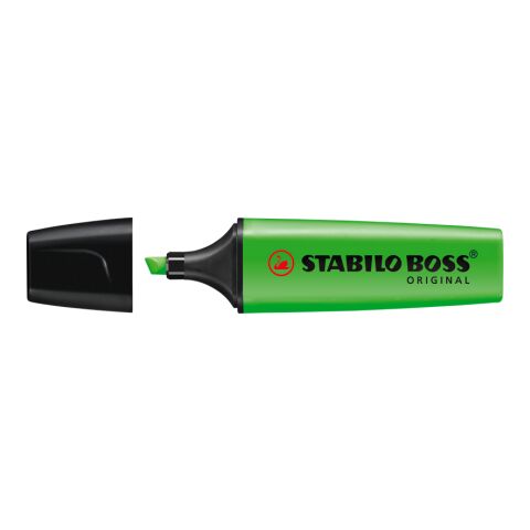 Werbeartikel STABILO BOSS ORIGINAL Leuchtmarkierer – grün – mit Logo bedruckt