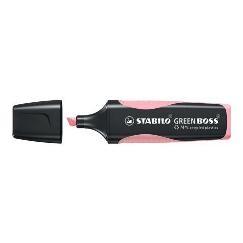 Nachhaltiger Werbeartikel STABILO GREEN BOSS Pastel Leuchtmarkierer – rosa – mit Logo bedruckt