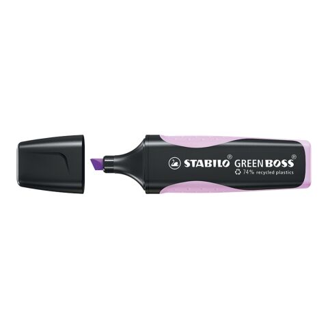 Nachhaltiger Werbeartikel STABILO GREEN BOSS Pastel Leuchtmarkierer – violett – mit Logo bedruckt