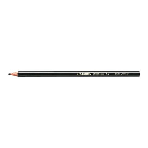 Werbeartikel STABILO GREENcolors Farbstift – schwarz – mit Logo bedruckt