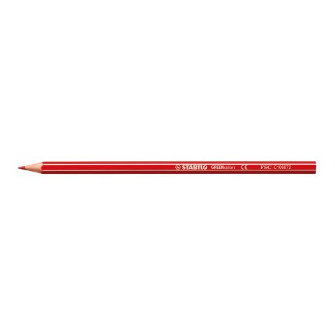 Werbeartikel STABILO GREENcolors Farbstift – rot – mit Logo bedruckt