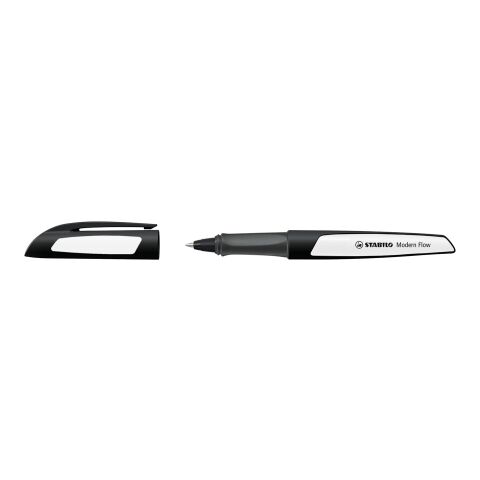 Werbeartikel STABILO Modern Flow Gelroller – schwarz/weiss – mit Logo bedruckt