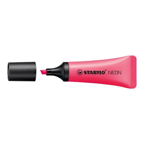 Werbeartikel STABILO NEON Leuchtmarkierer – pink – mit Logo bedruckt