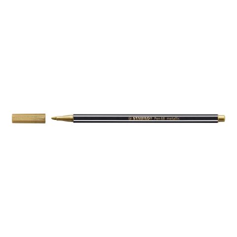 Werbeartikel STABILO Pen 68 metallic Fasermaler – gold – mit Logo bedruckt