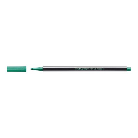Werbeartikel STABILO Pen 68 metallic Fasermaler – grün – mit Logo bedruckt