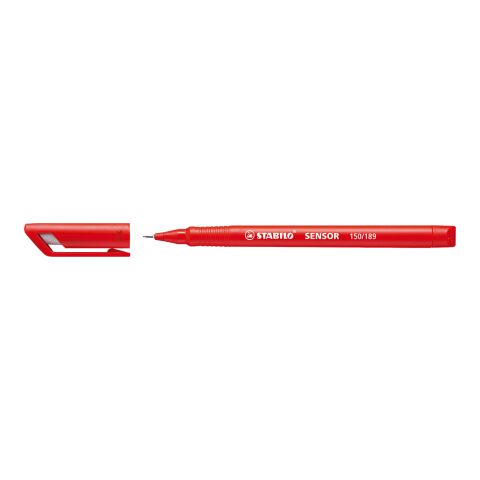 Werbeartikel STABILO sensor colorful Tintenfeinschreiber – rot – mit Logo bedruckt