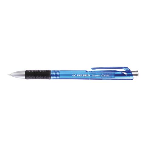 Werbeartikel STABILO concept frozen Kugelschreiber – transparent/blau – mit Logo bedruckt