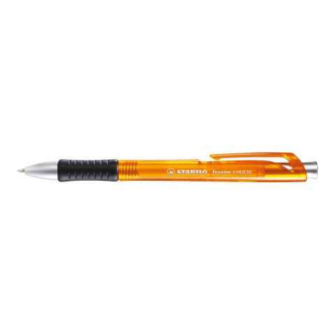 Werbeartikel STABILO concept frozen Kugelschreiber – transparent/orange – mit Logo bedruckt