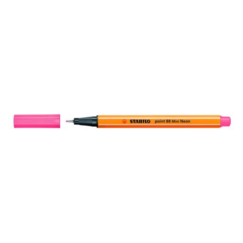 Werbeartikel STABILO point 88 Mini Fineliner – neonrot – mit Logo bedruckt