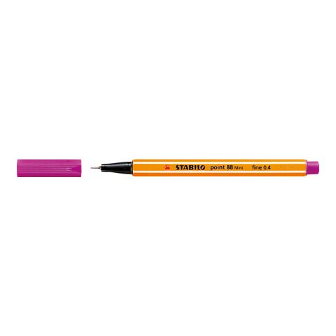 Werbeartikel STABILO point 88 Mini Fineliner – mauve – mit Logo bedruckt