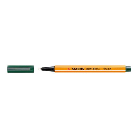 Werbeartikel STABILO point 88 Mini Fineliner – dunkelgrün – mit Logo bedruckt