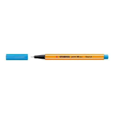 Werbeartikel STABILO point 88 Mini Fineliner – türkis – mit Logo bedruckt