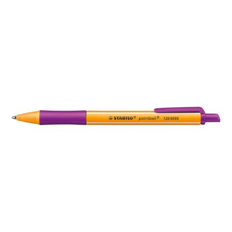 Nachhaltiger Werbeartikel STABILO pointball Kugelschreiber – violett – mit Logo bedruckt