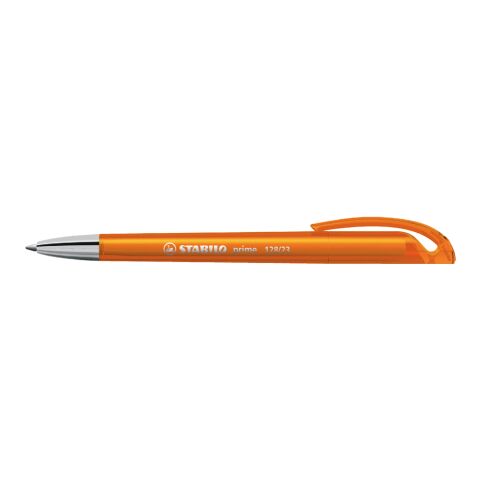 Nachhaltiger Werbeartikel STABILO prime Kugelschreiber – transparent/orange – mit Logo bedruckt