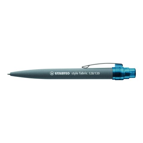 STABILO style fabric Kugelschreiber grau/transparent/blau | ohne Werbeanbringung