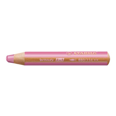 STABILO woody 3 in 1 Farbstift neonpink | ohne Werbeanbringung