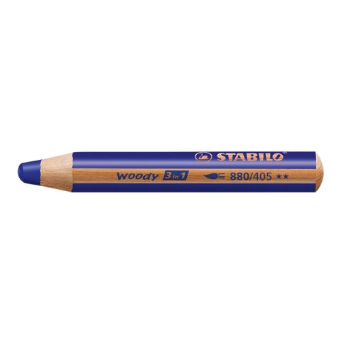 STABILO woody 3 in 1 Farbstift marineblau | ohne Werbeanbringung