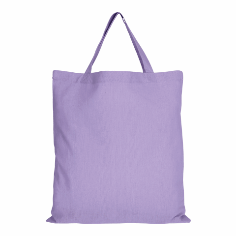Werbeartikel TEXXILLA Baumwolltasche CLASSIC mit zwei kurzen Henkeln, ca. 140 g/m² – violett – mit Logo bedruckt