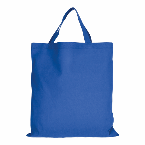 Werbeartikel TEXXILLA Baumwolltasche CLASSIC mit zwei kurzen Henkeln, ca. 140 g/m² – königsblau – mit Logo bedruckt